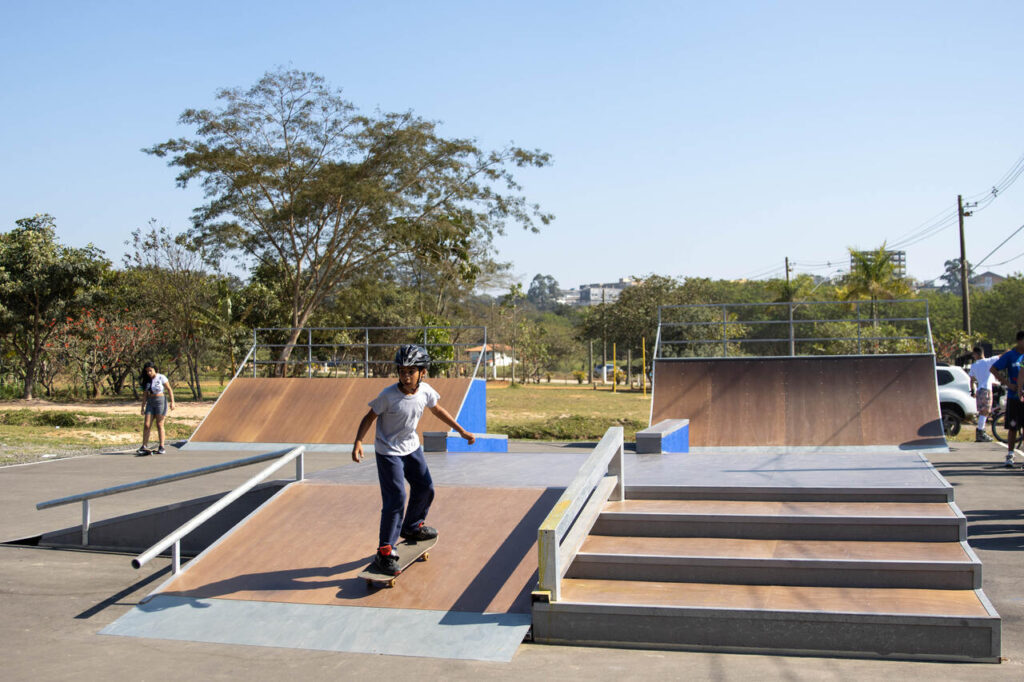 pista de skate no Parque Ecológico