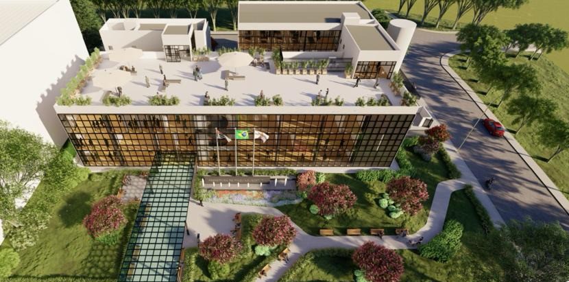 projeto novo Paço Municipal de Itaquá