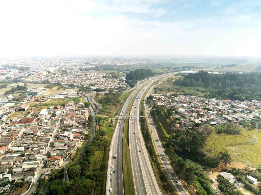 vista aérea de Itaquá