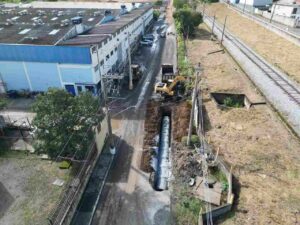 Obras na rua São Roque