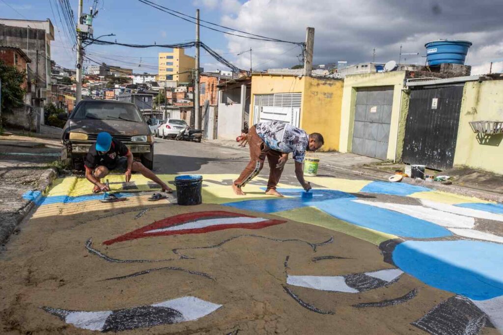 ruas pintadas para a Copa
